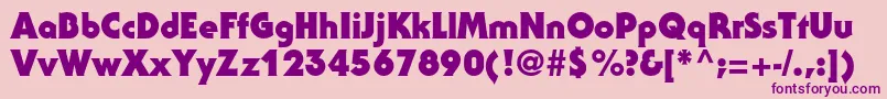 SerifgothicstdBlack Font – Purple Fonts on Pink Background