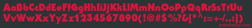 SerifgothicstdBlack Font – Red Fonts on Black Background