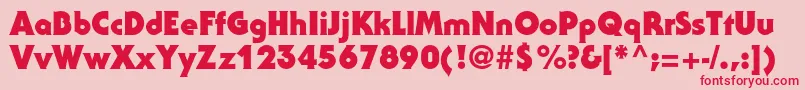 SerifgothicstdBlack Font – Red Fonts on Pink Background