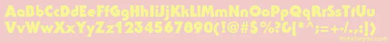 SerifgothicstdBlack Font – Yellow Fonts on Pink Background