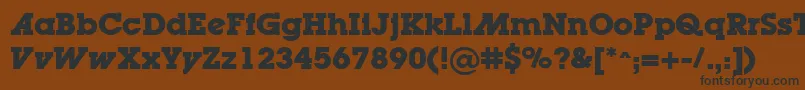 LugaadBold Font – Black Fonts on Brown Background