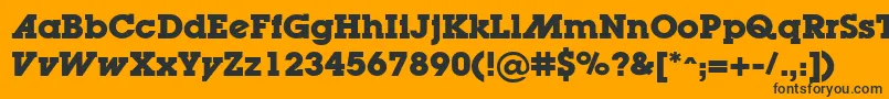 LugaadBold Font – Black Fonts on Orange Background