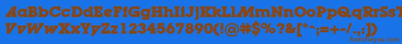 Шрифт LugaadBold – коричневые шрифты на синем фоне