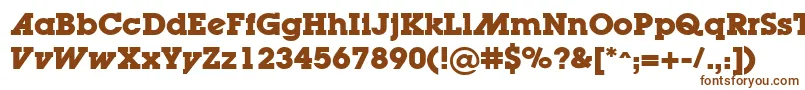 LugaadBold-fontti – ruskeat fontit valkoisella taustalla