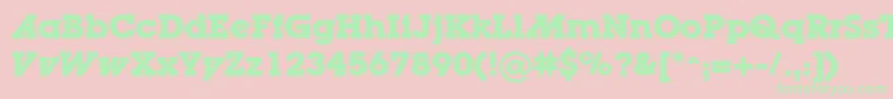 LugaadBold Font – Green Fonts on Pink Background