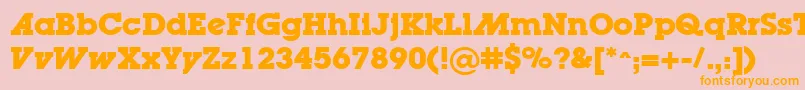 LugaadBold Font – Orange Fonts on Pink Background