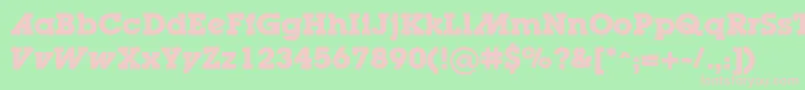 LugaadBold Font – Pink Fonts on Green Background