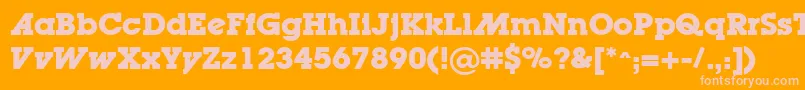 LugaadBold Font – Pink Fonts on Orange Background
