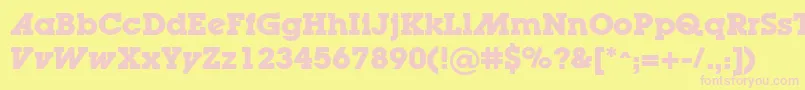 LugaadBold Font – Pink Fonts on Yellow Background