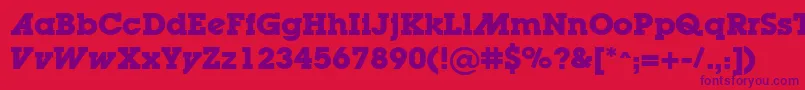 LugaadBold Font – Purple Fonts on Red Background