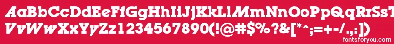 LugaadBold Font – White Fonts on Red Background