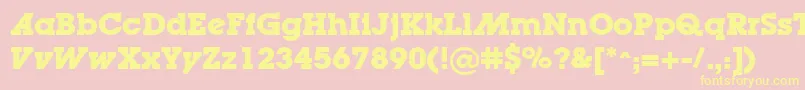 LugaadBold Font – Yellow Fonts on Pink Background