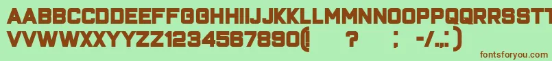 ClosenessBold Font – Brown Fonts on Green Background