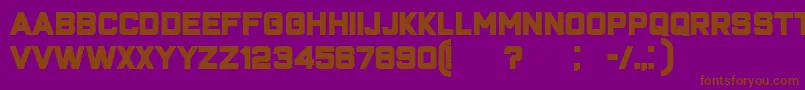 ClosenessBold Font – Brown Fonts on Purple Background