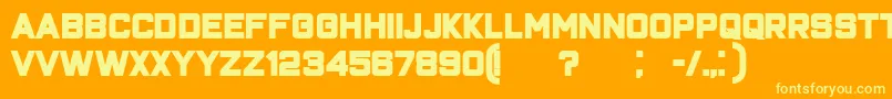 ClosenessBold Font – Yellow Fonts on Orange Background