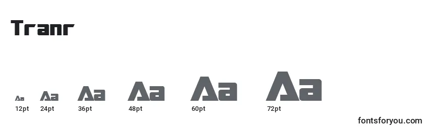 Tranr Font Sizes