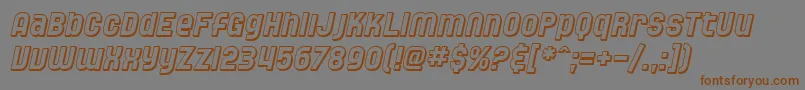 SfSpeedwaystarShadedOblique Font – Brown Fonts on Gray Background