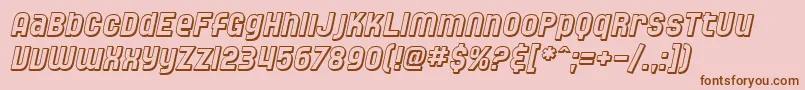 SfSpeedwaystarShadedOblique Font – Brown Fonts on Pink Background