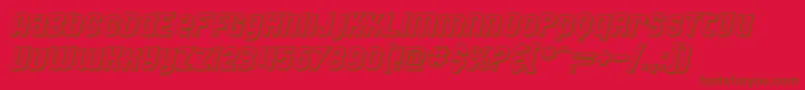 SfSpeedwaystarShadedOblique Font – Brown Fonts on Red Background