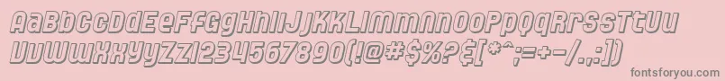More about SfSpeedwaystarShadedOblique Font SfSpeedwaystarShadedOblique Font – Gray Fonts on Pink Background
