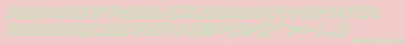 SfSpeedwaystarShadedOblique Font – Green Fonts on Pink Background
