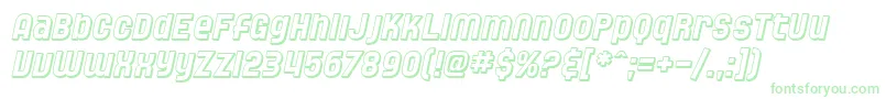 SfSpeedwaystarShadedOblique Font – Green Fonts on White Background