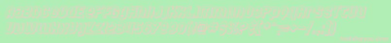 SfSpeedwaystarShadedOblique Font – Pink Fonts on Green Background