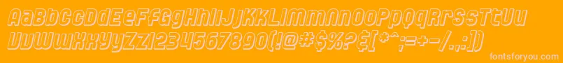 SfSpeedwaystarShadedOblique Font – Pink Fonts on Orange Background