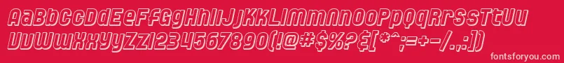 SfSpeedwaystarShadedOblique Font – Pink Fonts on Red Background