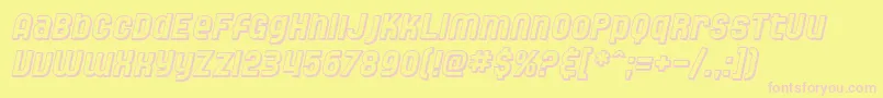 SfSpeedwaystarShadedOblique Font – Pink Fonts on Yellow Background