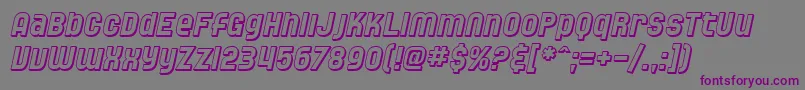 SfSpeedwaystarShadedOblique Font – Purple Fonts on Gray Background