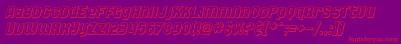SfSpeedwaystarShadedOblique Font – Red Fonts on Purple Background