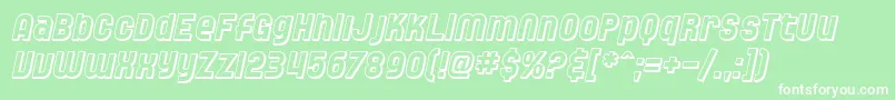 SfSpeedwaystarShadedOblique Font – White Fonts on Green Background