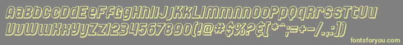 SfSpeedwaystarShadedOblique Font – Yellow Fonts on Gray Background