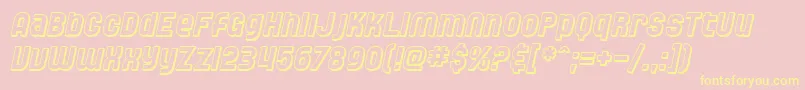SfSpeedwaystarShadedOblique Font – Yellow Fonts on Pink Background