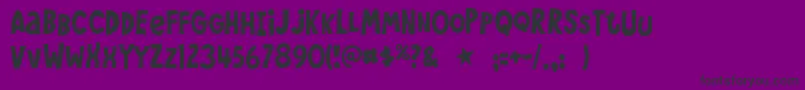 フォントWee – 紫の背景に黒い文字