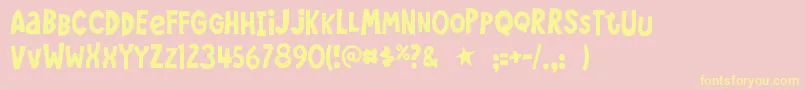 Wee Font – Yellow Fonts on Pink Background