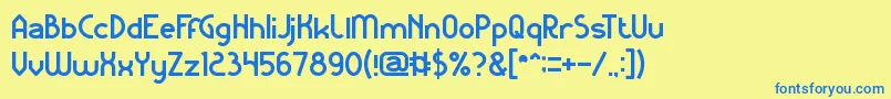 Шрифт KangarooPunch – синие шрифты на жёлтом фоне