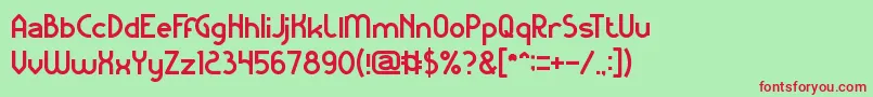 KangarooPunch Font – Red Fonts on Green Background