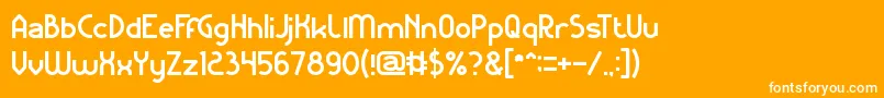 KangarooPunch Font – White Fonts on Orange Background