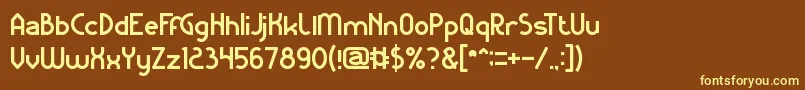 KangarooPunch Font – Yellow Fonts on Brown Background