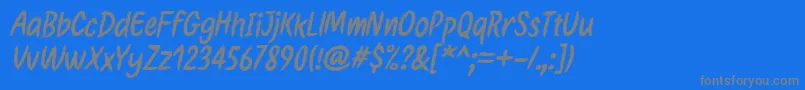 フォントEtchasItalic – 青い背景に灰色の文字