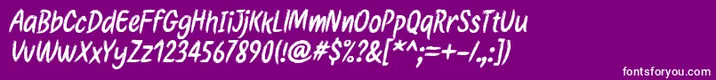 EtchasItalic Font – White Fonts on Purple Background