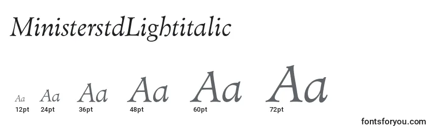 MinisterstdLightitalic Font Sizes