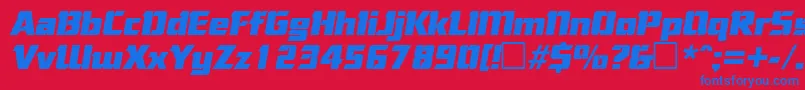 fuente CorneredItalic – Fuentes Azules Sobre Fondo Rojo