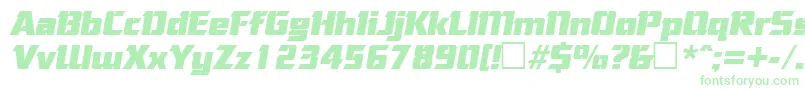 CorneredItalic Font – Green Fonts on White Background