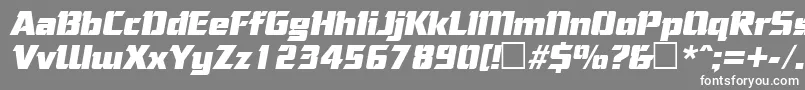 Шрифт CorneredItalic – белые шрифты на сером фоне