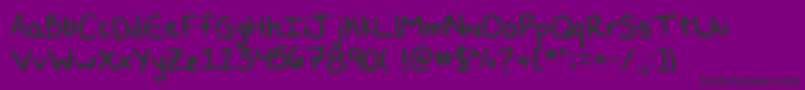 フォントDoubleN – 紫の背景に黒い文字