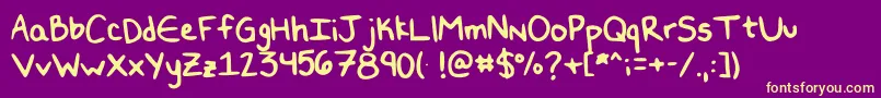 DoubleN Font – Yellow Fonts on Purple Background