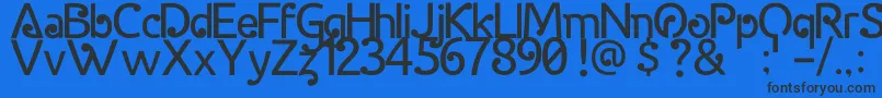 HalidaSans Font – Black Fonts on Blue Background